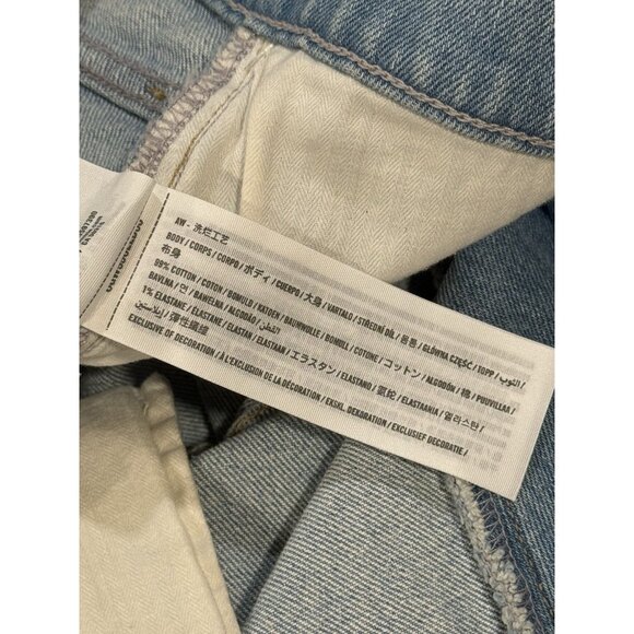 NWT Abercrombie & Fitch Womens 34 High Rise Dad Crisscross Light Wash Jeans 18L - Picture 8 of 12